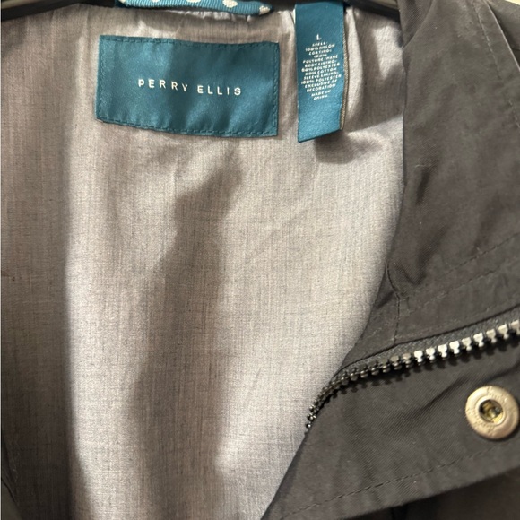 Perry Ellis Black Windbreaker Jacket - Picture 3 of 8